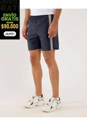 Bermuda Para Hombre Deportiva Largo Color Azul Marca Ostu #60100440 Ostu