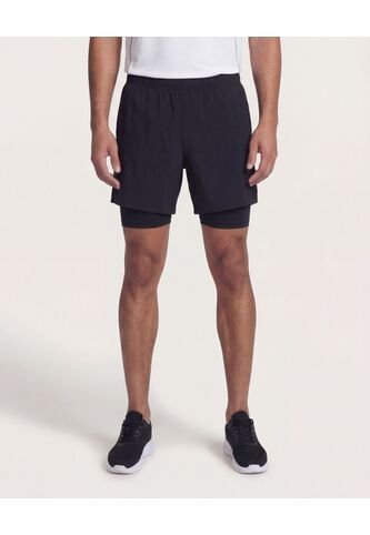 Bermuda  Para Hombre Deportiva Corto Color Negro Marca Ostu #60100480 Ostu