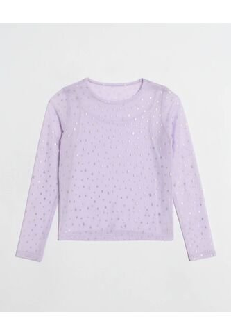 Camiseta  Infantil Niña Manga Larga Cuello Redondo Color Lila Marca Ostu #90090357 Ostu