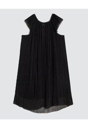 Vestido Para Niña M/Sisa Corto Color Negro Marca Ostu #90170066