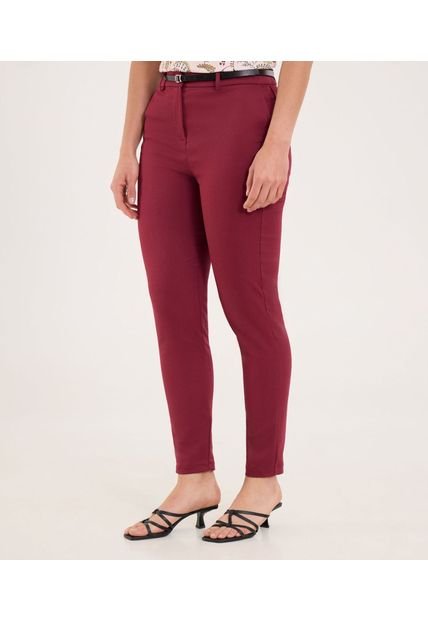 Pantalón Para Mujer Chino Color Vino Marca Ostu #40070801