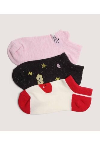 Medias Infantil Niña Invisible Color Rojo Marca Ostu #90980150 Ostu