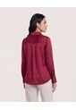 Camisa  Para Mujer Manga Larga Color Vino Marca Ostu #40010344 de Ostu