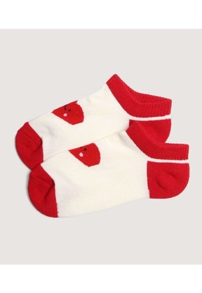 Medias Infantil Niña Invisible Color Rojo Marca Ostu #90980150