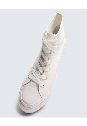 Tenis Para Mujer Canvas Color Blanco Marca Ostu #40720165