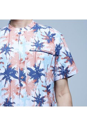 Camisa Para Hombre Manga Corta Con Bolsillo Color Rosado Marca Ostu #60010618