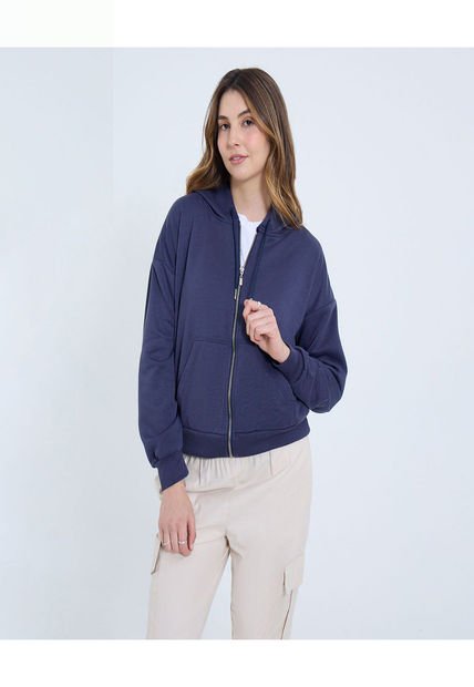 Buzo Para Mujer Zipper Color Azul Marca Ostu #40060436