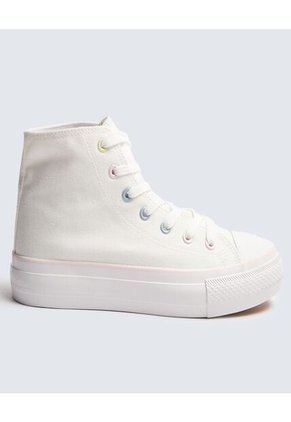 Tenis Para Mujer Canvas Color Blanco Marca Ostu #40720165