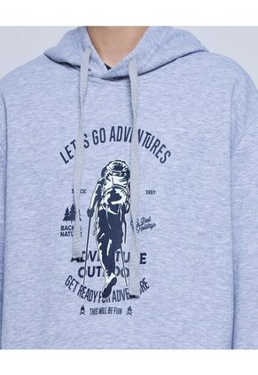 Buzo Para Hombre Hoodie Color Gris  Marca Ostu #60060361