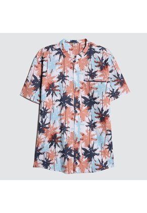 Camisa Para Hombre Manga Corta Con Bolsillo Color Rosado Marca Ostu #60010618