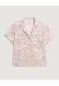 Camisa  Para Mujer Manga Corta Color Beige Marca Ostu #40010366 de Ostu