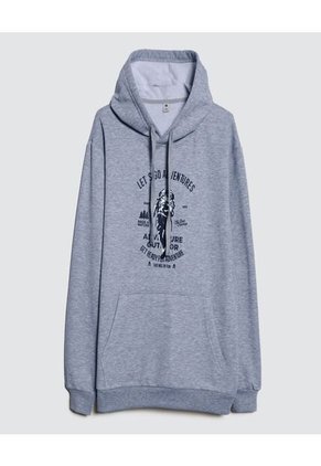 Buzo Para Hombre Hoodie Color Gris  Marca Ostu #60060361