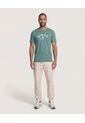 Camiseta  Para Hombre Manga Corta Cuello Redondo Color Verde Marca Ostu #60091900 de Ostu