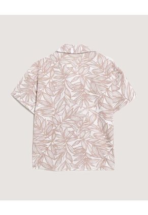Camisa  Para Mujer Manga Corta Color Beige Marca Ostu #40010366