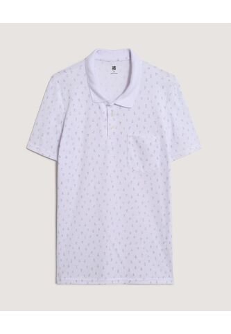 Polo  Para Hombre Cuello Tejido Con Bolsillo Color Blanco Marca Ostu #60110871 Ostu