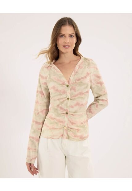 Blusa  Para Mujer Manga Larga Color Verde Marca Ostu #40121193