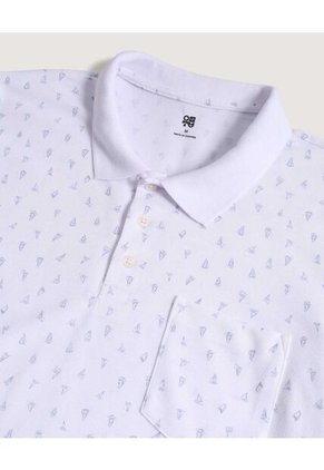 Polo  Para Hombre Cuello Tejido Con Bolsillo Color Blanco Marca Ostu #60110871