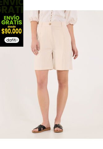 Short Para Mujer Multiusos Plano Color Beige Marca Ostu #40190367 Ostu