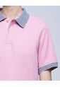 Polo Para Hombre Cuello Tejido Sin Bolsillo Color Rosado  Marca Ostu #60110618 de Ostu
