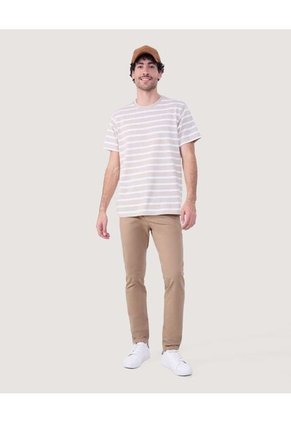 Pantalon Para Hombre Chino Color Café Claro Marca Ostu #60070418