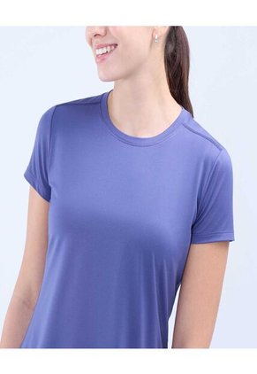 Camiseta Para Mujer Manga Corta Cuello Redondo Color Azul Marca Ostu #40092266