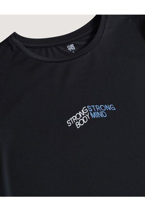 Camiseta  Para Mujer Manga Corta Cuello Redondo Color Negro Marca Ostu #40092809