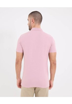 Polo  Para Hombre Cuello Tejido Sin Bolsillo Color Rosado Marca Ostu #60110864