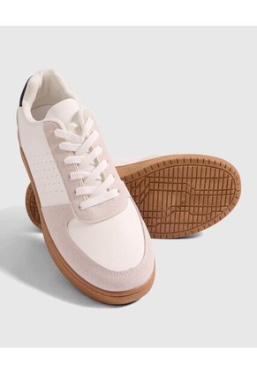 Tenis Para Hombre Casual Color Blanco Marca Ostu #60720098