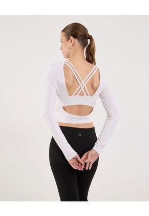 Camiseta Para Mujer Manga Larga Cuello Redondo Color Gris Marca Ostu #40092553