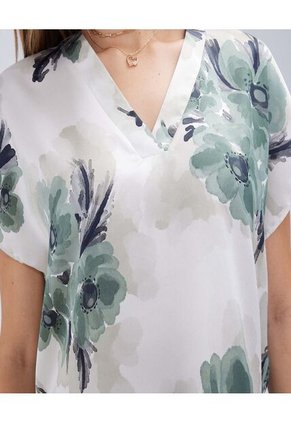 Blusa Para Mujer Manga Corta Color Verde  Marca Ostu #40121001