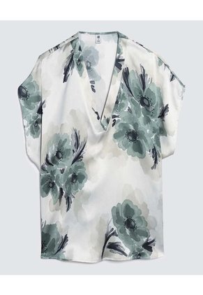 Blusa Para Mujer Manga Corta Color Verde  Marca Ostu #40121001