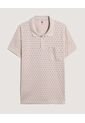Polo  Para Hombre Cuello Tejido Con Bolsillo Color Beige Marca Ostu #60110872 de Ostu