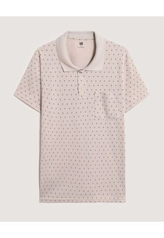 Polo  Para Hombre Cuello Tejido Con Bolsillo Color Beige Marca Ostu #60110872 Ostu