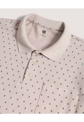 Polo  Para Hombre Cuello Tejido Con Bolsillo Color Beige Marca Ostu #60110872