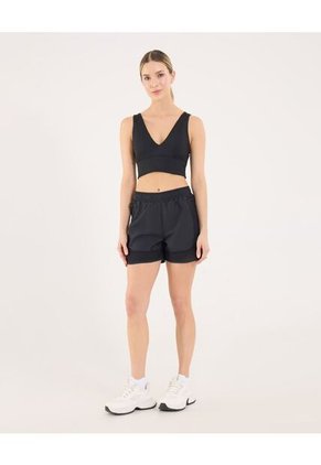 Short Para Mujer Multiusos Plano Color Negro Marca Ostu #40190336
