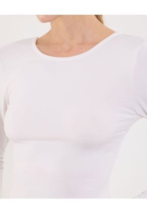 Camiseta Para Mujer Manga Larga Cuello Redondo Color Gris Marca Ostu #40092553