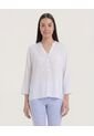 Blusa  Para Mujer Manga 3/4 Color Blanco Marca Ostu #40121227 de Ostu