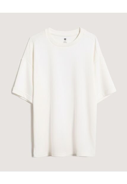 Camiseta  Para Hombre Manga Corta Cuello Redondo Color Crema Marca Ostu #60091902