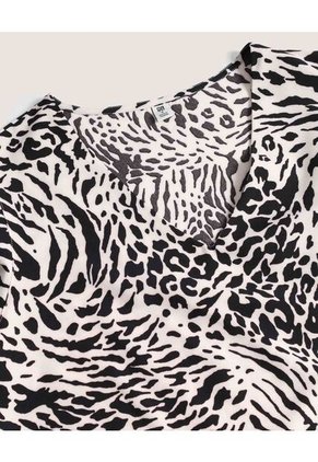 Blusa  Para Mujer Manga Corta Color Negro Marca Ostu #40121281