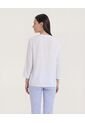 Blusa  Para Mujer Manga 3/4 Color Blanco Marca Ostu #40121227 de Ostu