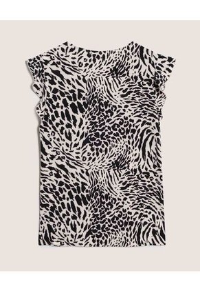 Blusa  Para Mujer Manga Corta Color Negro Marca Ostu #40121281