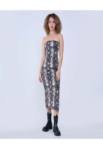 Vestido Para Mujer Manga Sisa Color Negro Marca Ostu #40170298 Ostu