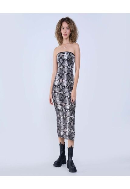 Vestido Para Mujer Manga Sisa Color Negro Marca Ostu #40170298