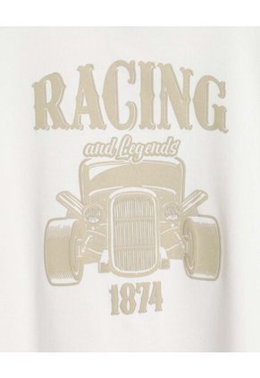 Camiseta  Para Hombre Manga Corta Cuello Redondo Color Crema Marca Ostu #60091902