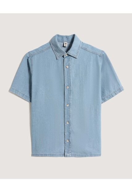 Camisa  Infantil Niño Manga Corta Color Azul Marca Ostu #80010061