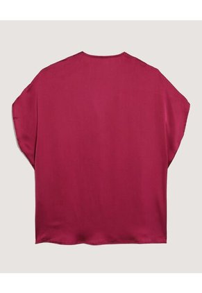 Blusa  Para Mujer Manga Corta Color Vino Marca Ostu #40121277