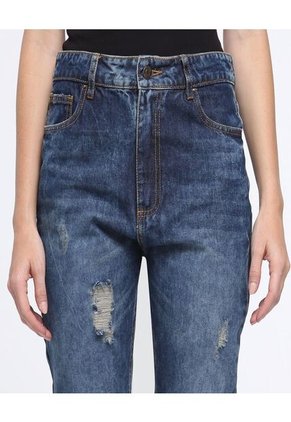 Jean Para Mujer Mom Color Azul  Marca Ostu #40160281