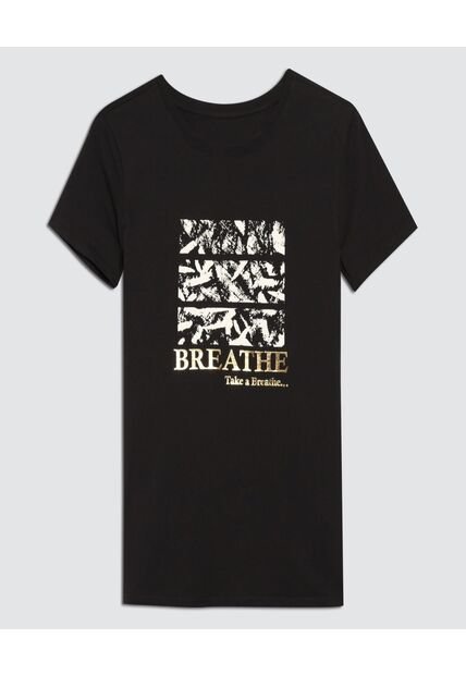 Camiseta Para Mujer Manga Corta Color Negro Marca Ostu #40091846