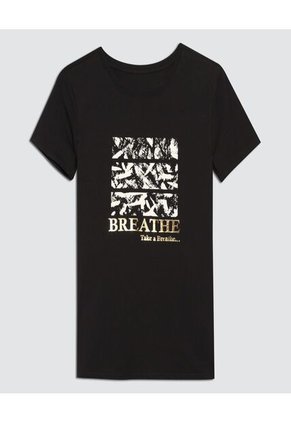 Camiseta Para Mujer Manga Corta Color Negro Marca Ostu #40091846