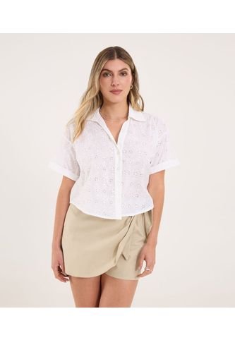 Blusa Para Mujer Manga Corta Color Crudo Marca Ostu #40121175 Ostu